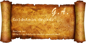 Goldstein Anikó névjegykártya