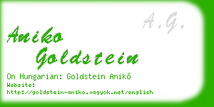aniko goldstein business card